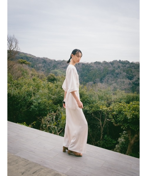 sahara（サハラ）の「Belted Silky Shirt Jacket（シャツ/ブラウス