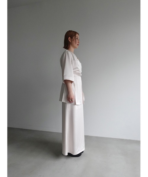 sahara（サハラ）の「Belted Silky Shirt Jacket（シャツ/ブラウス