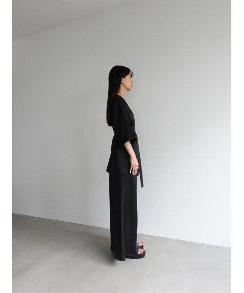 sahara（サハラ）の「Belted Silky Shirt Jacket（シャツ/ブラウス