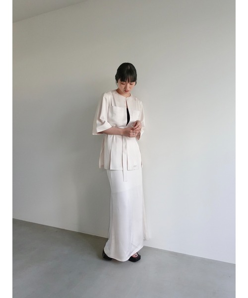 sahara(サハラ) Belted Silky Shirt Jacket sahara（サハラ）の「Belted Silky Shirt Jacket（シャツ/ブラウス