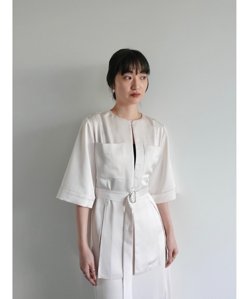 sahara(サハラ) Belted Silky Shirt Jacket sahara（サハラ）の「Belted Silky Shirt Jacket（シャツ/ブラウス