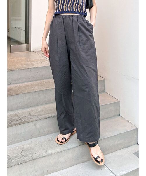 Ungrid（アングリッド）の「リネン混ボリュームラフパンツ（その他パンツ・レディース・チャコールグレー/アイボリー/その他1・FREE）」の5枚目の写真