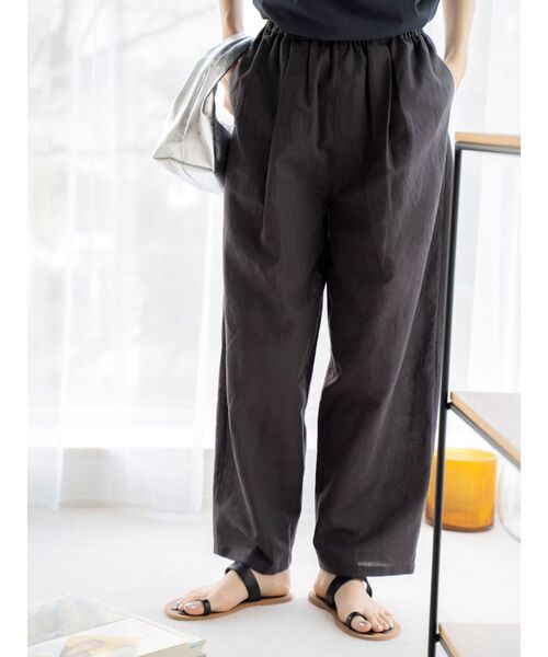 Ungrid（アングリッド）の「リネン混ボリュームラフパンツ（その他パンツ・レディース・チャコールグレー/アイボリー/その他1・FREE）」の8枚目の写真