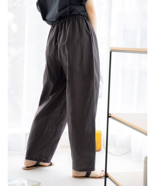 Ungrid（アングリッド）の「リネン混ボリュームラフパンツ（その他パンツ・レディース・チャコールグレー/アイボリー/その他1・FREE）」の10枚目の写真