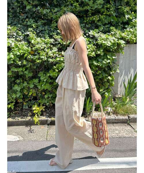 Ungrid（アングリッド）の「リネン混ボリュームラフパンツ（その他パンツ・レディース・チャコールグレー/アイボリー/その他1・FREE）」の18枚目の写真