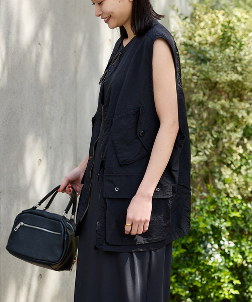 ARMY TWILL（アーミーツイル）の「【ARMY TWILL/アーミーツイル】Nylon OX VEST AM-2414006（その他アウター・レディース・ブラック/ホワイト・FREE）」の6枚目の写真