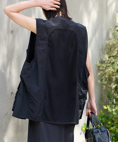 ARMY TWILL（アーミーツイル）の「【ARMY TWILL/アーミーツイル】Nylon OX VEST AM-2414006（その他アウター・レディース・ブラック/ホワイト・FREE）」の7枚目の写真