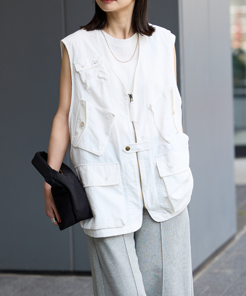 ARMY TWILL（アーミーツイル）の「【ARMY TWILL/アーミーツイル】Nylon OX VEST AM-2414006（その他アウター・レディース・ブラック/ホワイト・FREE）」の11枚目の写真