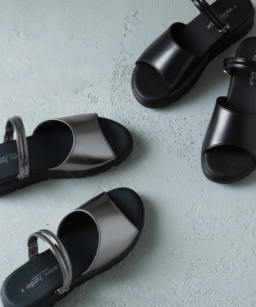 Fashion Letter(ファッションレター)の「日本製トラックソールサンダル レディース 24SS(サンダル・レディース・シルバー系その他/ブラック・S/M/L/LL)」の16枚目の写真