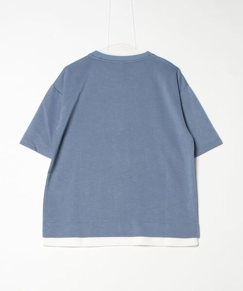 COMMON WARE(コモンウェアー)の「COMMONWARE:ダンボールニット フェイクレイヤードTEE(Tシャツ/カットソー・メンズ・サックスブルー/ホワイト/ベージュ/ブラック・XL/L/M)」の5枚目の写真
