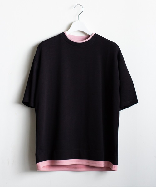 COMMON WARE(コモンウェアー)の「COMMONWARE:ダンボールニット フェイクレイヤードTEE(Tシャツ/カットソー・メンズ・サックスブルー/ホワイト/ベージュ/ブラック・XL/L/M)」の19枚目の写真