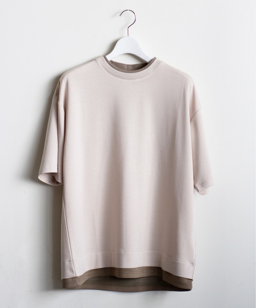 COMMON WARE(コモンウェアー)の「COMMONWARE:ダンボールニット フェイクレイヤードTEE(Tシャツ/カットソー・メンズ・サックスブルー/ホワイト/ベージュ/ブラック・XL/L/M)」の20枚目の写真