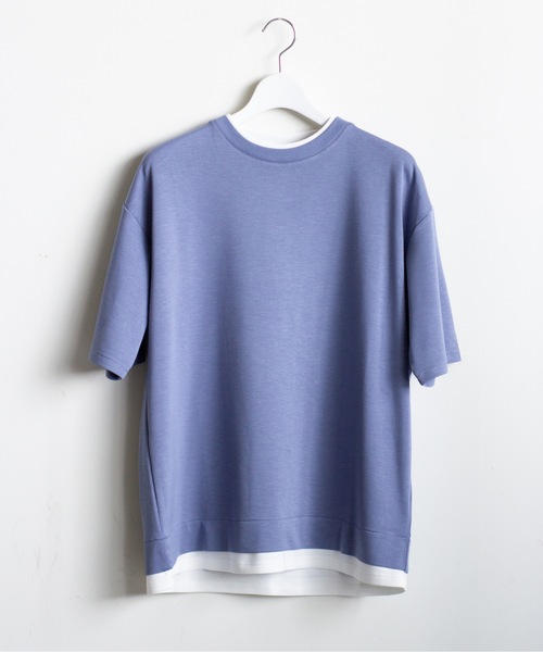 COMMON WARE(コモンウェアー)の「COMMONWARE:ダンボールニット フェイクレイヤードTEE(Tシャツ/カットソー・メンズ・サックスブルー/ホワイト/ベージュ/ブラック・XL/L/M)」の21枚目の写真