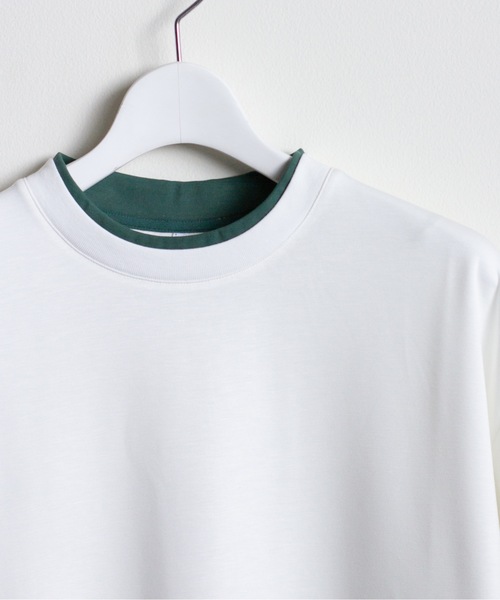 COMMON WARE(コモンウェアー)の「COMMONWARE:ダンボールニット フェイクレイヤードTEE(Tシャツ/カットソー・メンズ・サックスブルー/ホワイト/ベージュ/ブラック・XL/L/M)」の22枚目の写真