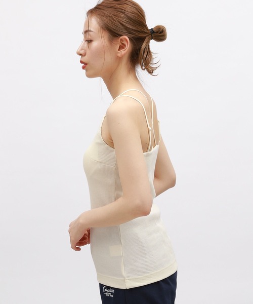 LAKOLE(ラコレ)の「【吸水速乾】リブクロスブラトップ<RELAXING WEAR> / 118988(キャミソール・レディース・ライトグリーン/ブラック/アイボリー・SMALL/MEDIUM/LARGE)」の19枚目の写真