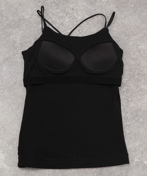 LAKOLE(ラコレ)の「【吸水速乾】リブクロスブラトップ<RELAXING WEAR> / 118988(キャミソール・レディース・ライトグリーン/ブラック/アイボリー・SMALL/MEDIUM/LARGE)」の7枚目の写真