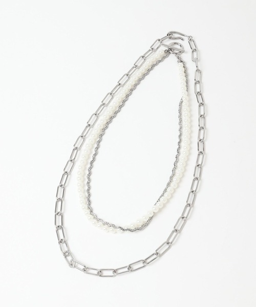 HARE（ハレ）の「パール＊チェーン2Pネックレス(HARE)（ネックレス・レディース・シルバー・FREE）」の5枚目の写真