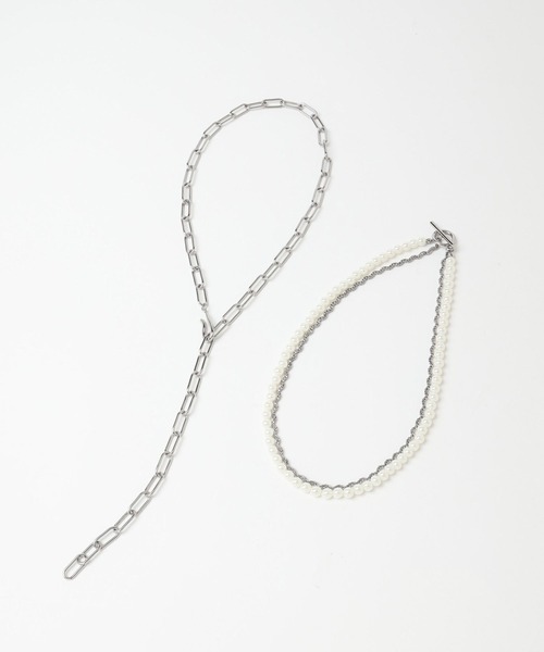 HARE（ハレ）の「パール＊チェーン2Pネックレス(HARE)（ネックレス・レディース・シルバー・FREE）」の6枚目の写真