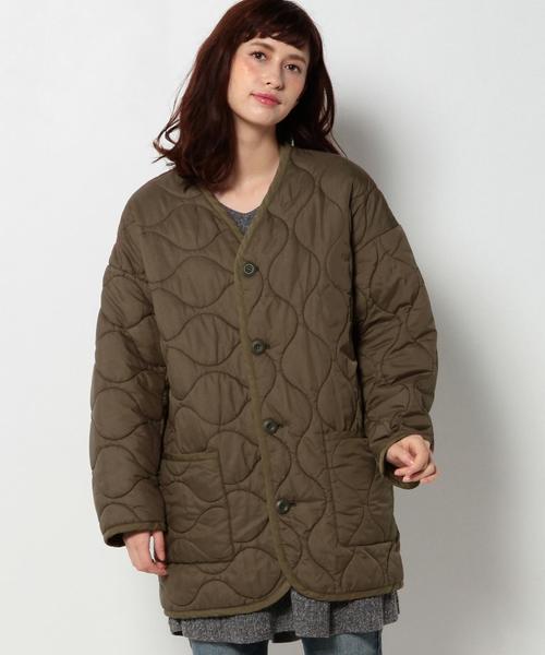 Another Edition（アナザーエディション）の「キルトアーミーコート/ AEBC　QLT 　ARMY CT◆（ミリタリージャケット・レディース・オリーブ・MEDIUM/SMALL）」の3枚目の写真