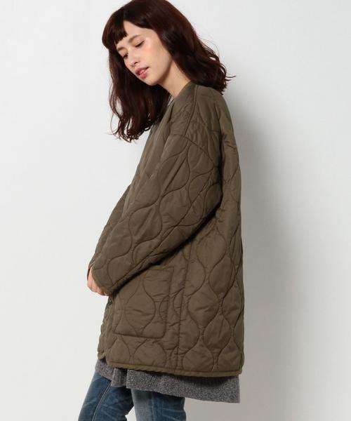 Another Edition（アナザーエディション）の「キルトアーミーコート/ AEBC　QLT 　ARMY CT◆（ミリタリージャケット・レディース・オリーブ・MEDIUM/SMALL）」の4枚目の写真