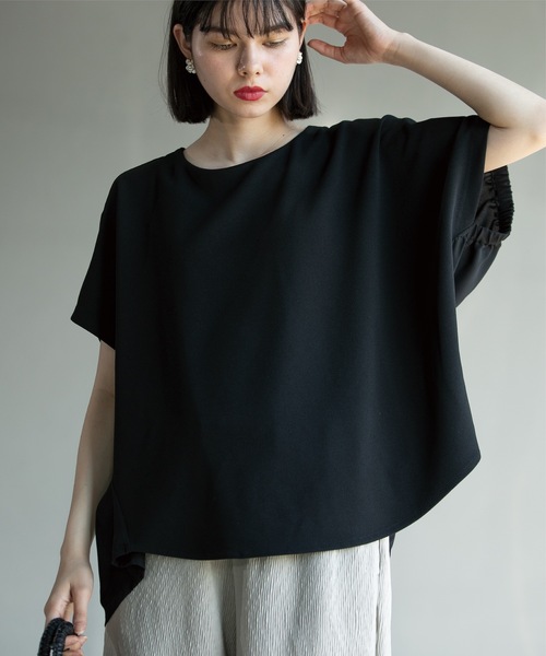 OPAQUE.CLIP(オペークドットクリップ)の「◆UV ドッキングドルマントップス【洗濯機洗い可】(Tシャツ/カットソー・レディース・スモーキーグリーン系/ブラウン系その他/ライトグレー/ブラック・36/38/40/42)」の13枚目の写真