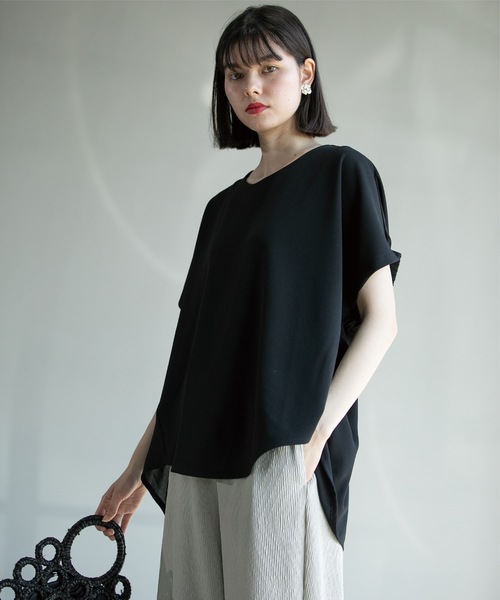 OPAQUE.CLIP(オペークドットクリップ)の「◆UV ドッキングドルマントップス【洗濯機洗い可】(Tシャツ/カットソー・レディース・スモーキーグリーン系/ブラウン系その他/ライトグレー/ブラック・36/38/40/42)」の14枚目の写真