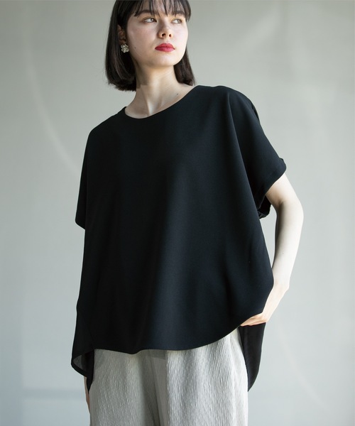 OPAQUE.CLIP(オペークドットクリップ)の「◆UV ドッキングドルマントップス【洗濯機洗い可】(Tシャツ/カットソー・レディース・スモーキーグリーン系/ブラウン系その他/ライトグレー/ブラック・36/38/40/42)」の15枚目の写真