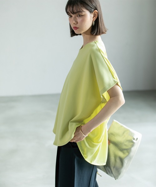 OPAQUE.CLIP(オペークドットクリップ)の「◆UV ドッキングドルマントップス【洗濯機洗い可】(Tシャツ/カットソー・レディース・スモーキーグリーン系/ブラウン系その他/ライトグレー/ブラック・36/38/40/42)」の21枚目の写真