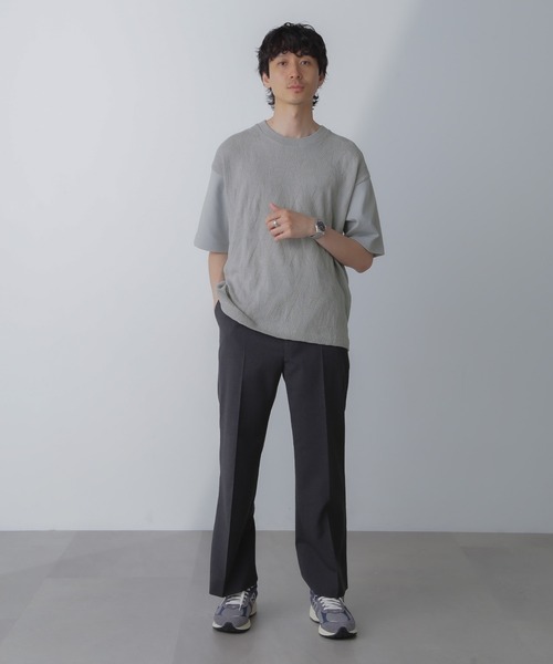 NANO universe（ナノユニバース）の「ツートーン切り替えTシャツ 半袖（Tシャツ/カットソー・メンズ・グレー/ブルー/ホワイト/チャコール・L/M/S/XL）」の18枚目の写真