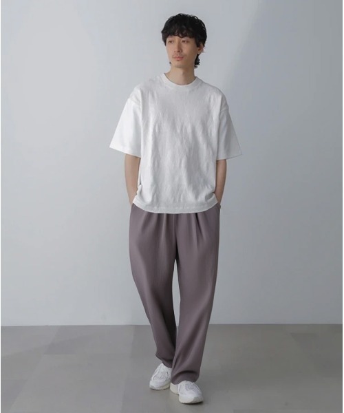 NANO universe（ナノユニバース）の「ツートーン切り替えTシャツ 半袖（Tシャツ/カットソー・メンズ・グレー/ブルー/ホワイト/チャコール・L/M/S/XL）」の5枚目の写真