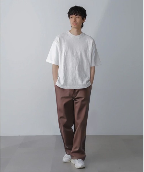 NANO universe（ナノユニバース）の「ツートーン切り替えTシャツ 半袖（Tシャツ/カットソー・メンズ・グレー/ブルー/ホワイト/チャコール・L/M/S/XL）」の7枚目の写真