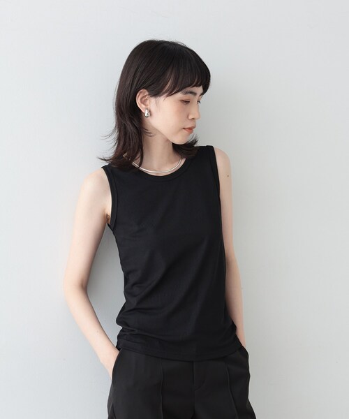 GALLEST(ギャレスト)の「◆ランダムリブタンクトップ(タンクトップ・レディース・ホワイト/ブラック/カーキ・38)」の2枚目の写真
