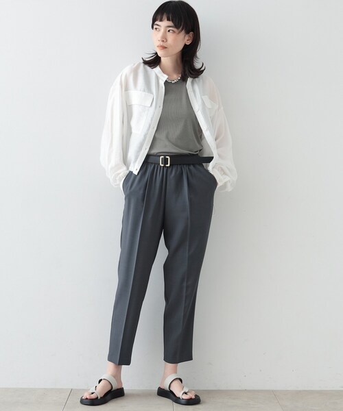 GALLEST(ギャレスト)の「◆ランダムリブタンクトップ(タンクトップ・レディース・ホワイト/ブラック/カーキ・38)」の6枚目の写真