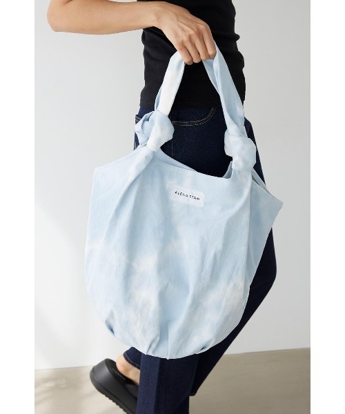 バッグ Knot Canvas Tote Bag unitude Knot Canvas Tote Bag - Summer Beach-Inspired White