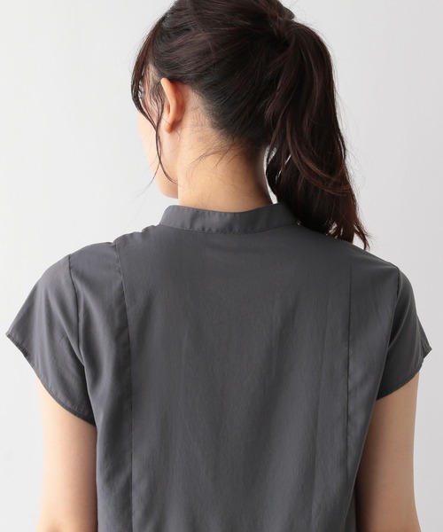 GLOBAL WORK（グローバルワーク）の「MATINEE LINE/ペプラムブラウス半袖/123965（シャツ/ブラウス・レディース・アイボリー/グレイッシュブルー/ブラック・MEDIUM/LARGE）」の20枚目の写真