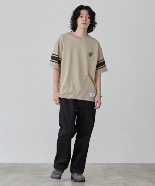 coen（コーエン）の「USAコットンフットボールTシャツ（Tシャツ/カットソー・メンズ・オフホワイト/ベージュ/ネイビー・S/M/L/XL）」の11枚目の写真