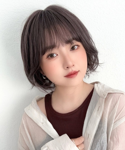 A-710-T ビューティー 「透肌マット｜ブルーフリンジ挑染」ショート