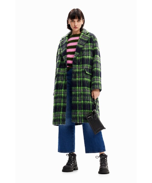 NAPOLES マドラスチェック オーバーコート（チェスターコート