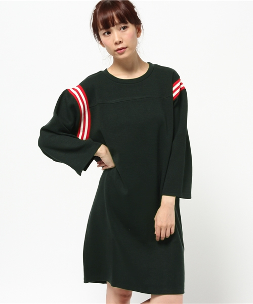 Kastane（カスタネ）の「melpleフットボールワンピ（ワンピース・レディース・オフホワイト/グリーン/グレー・FREE）」の15枚目の写真