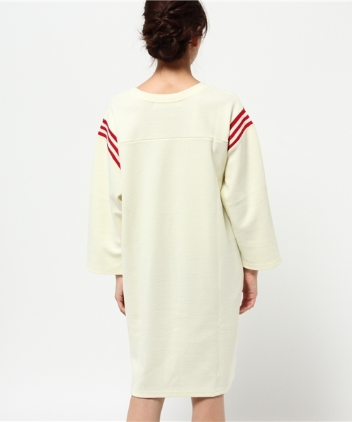 Kastane（カスタネ）の「melpleフットボールワンピ（ワンピース・レディース・オフホワイト/グリーン/グレー・FREE）」の6枚目の写真