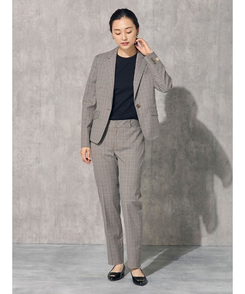Perfect Suit FActory(パーフェクトスーツファクトリー)の「シルクタッチ コットン コンパクトTシャツ ホワイト/ブラック/ベージュ(Tシャツ/カットソー・レディース・オフホワイト/ベージュ/ブラック・L/M/S)」の20枚目の写真