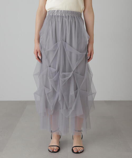 FREE'S MART（フリーズマート）の「◆[レイヤード可]チュールイレギュラータックスカート（スカート・レディース・ホワイト/グレー/ブラック・FREE）」の14枚目の写真
