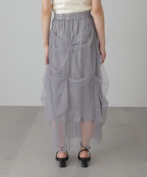 FREE'S MART（フリーズマート）の「◆[レイヤード可]チュールイレギュラータックスカート（スカート・レディース・ホワイト/グレー/ブラック・FREE）」の16枚目の写真