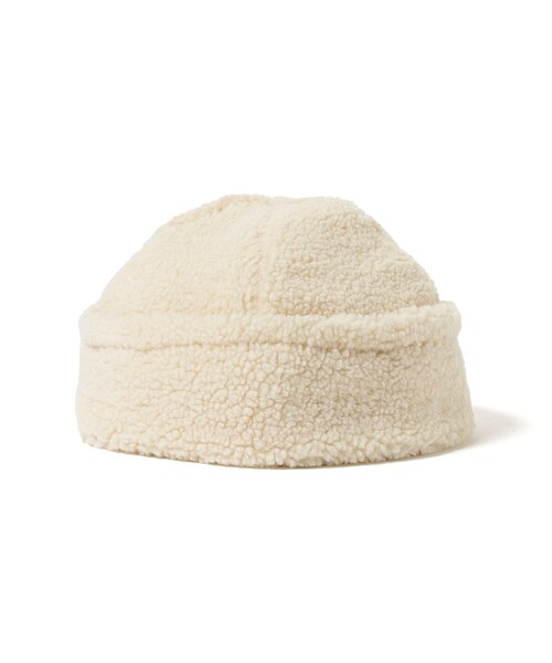 Ray BEAMS(レイビームス)の「【別注】CONTROL FREAK / ボア ワッチキャップ(ニットキャップ/ビーニー・レディース・ナチュラル/ブラック・ONE SIZE)」の5枚目の写真