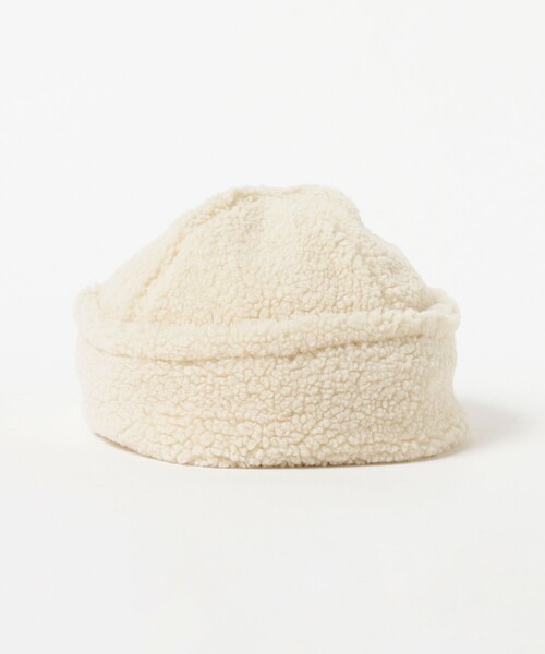 Ray BEAMS(レイビームス)の「【別注】CONTROL FREAK / ボア ワッチキャップ(ニットキャップ/ビーニー・レディース・ナチュラル/ブラック・ONE SIZE)」の6枚目の写真