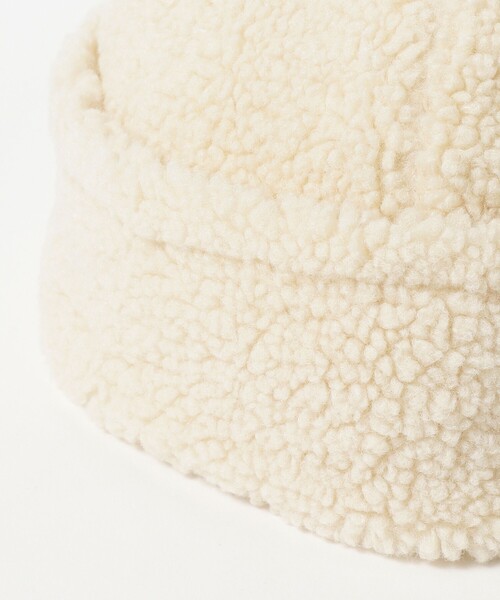 Ray BEAMS(レイビームス)の「【別注】CONTROL FREAK / ボア ワッチキャップ(ニットキャップ/ビーニー・レディース・ナチュラル/ブラック・ONE SIZE)」の8枚目の写真