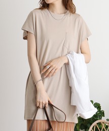 オーバーサイズモックネックチュニックTee