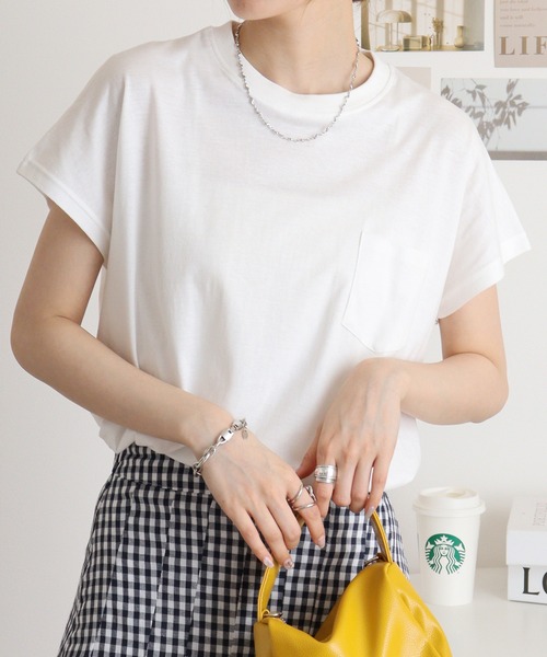 atONE(アットワン)の「オーバーサイズモックネックチュニックTee(Tシャツ/カットソー・レディース・オフホワイト/ネイビー/ブラック/ベージュ/カーキ/ブルー系その他2/パープル系その他2/ピンク系その他3/ピンク系その他4/ブルー系その他/パープル系その他/モカ・L/M)」の2枚目の写真
