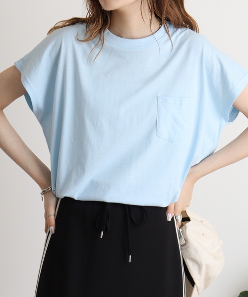 atONE(アットワン)の「オーバーサイズモックネックチュニックTee(Tシャツ/カットソー・レディース・オフホワイト/ネイビー/ブラック/ベージュ/カーキ/ブルー系その他2/パープル系その他2/ピンク系その他3/ピンク系その他4/ブルー系その他/パープル系その他/モカ・L/M)」の8枚目の写真