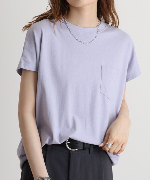 atONE(アットワン)の「オーバーサイズモックネックチュニックTee(Tシャツ/カットソー・レディース・オフホワイト/ネイビー/ブラック/ベージュ/カーキ/ブルー系その他2/パープル系その他2/ピンク系その他3/ピンク系その他4/ブルー系その他/パープル系その他/モカ・L/M)」の10枚目の写真